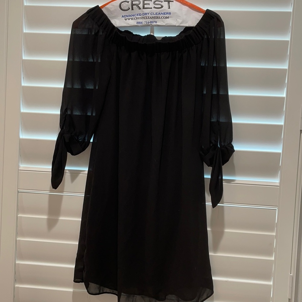 Bcx black off the shoulder dress